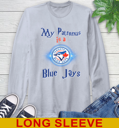 MLB Baseball Harry Potter My Patronus Is A Toronto Blue Jays Long Sleeve T-Shirt 6