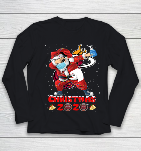 Miami Heat Funny Santa Claus Dabbing Christmas 2020 NBA Youth Long Sleeve