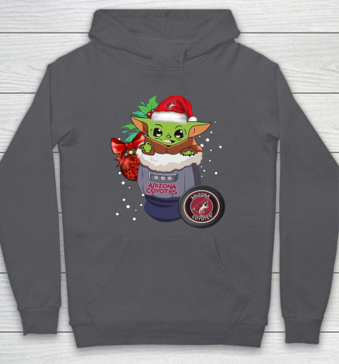 Arizona Coyotes Christmas Baby Yoda Star Wars Funny Happy NHL Hoodie 7