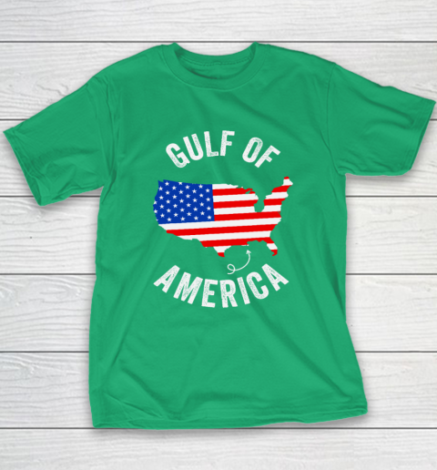 Gulf of USA America Funny Gulf of Mexico USA Flag Map July 4th Youth T-Shirt 4