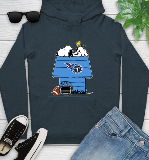 Tennessee Titans NFL Football Snoopy Woodstock The Peanuts Movie Youth Hoodie 8