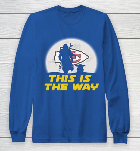 Kansas City Chiefs NFL Football Star Wars Yoda And Mandalorian This Is The Way Long Sleeve T-Shirt 6