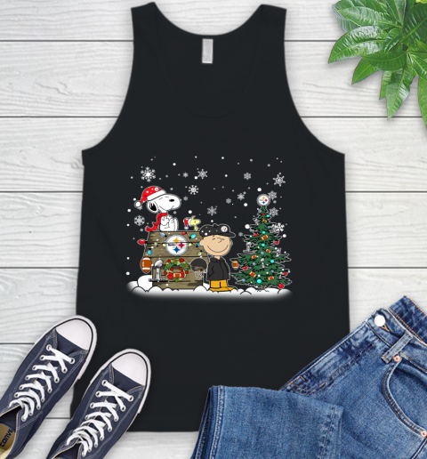 NFL Pittsburgh Steelers Snoopy Charlie Brown Christmas Football Super Bowl Sports Tank Top