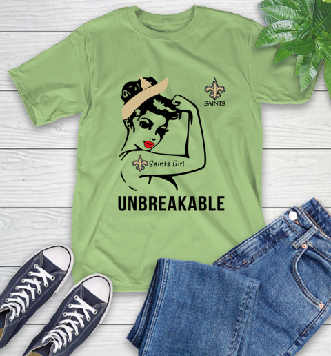 NFL New Orleans Saints Girl Unbreakable Football Sports T-Shirt 9
