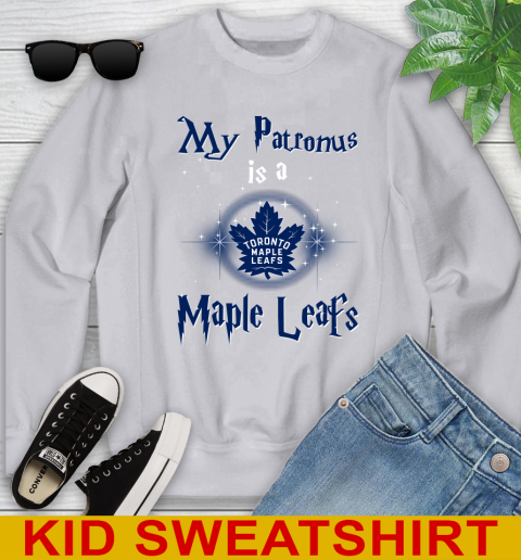 NHL Hockey Harry Potter My Patronus Is A Toronto Maple Leafs Youth Sweatshirt 3