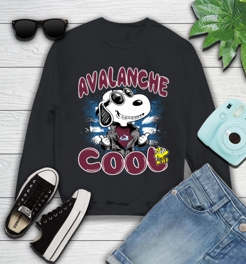NHL Hockey Colorado Avalanche Cool Snoopy Shirt Youth Sweatshirt