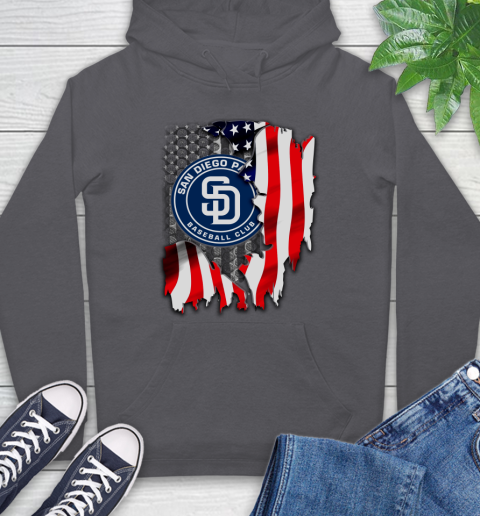 San Diego Padres MLB Baseball American Flag Hoodie 7
