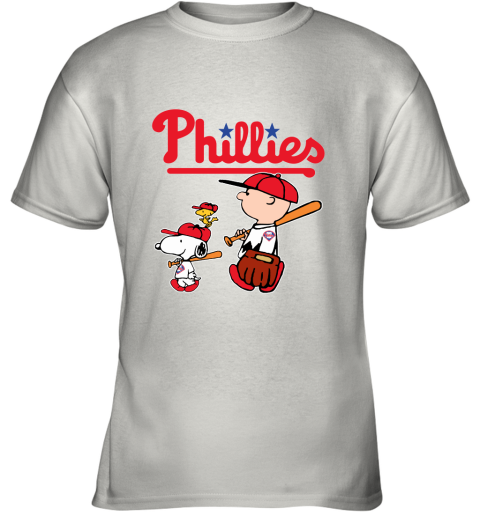 Philadelphia Phillies Let's Play Baseball Together Snoopy MLB Youth T-Shirt