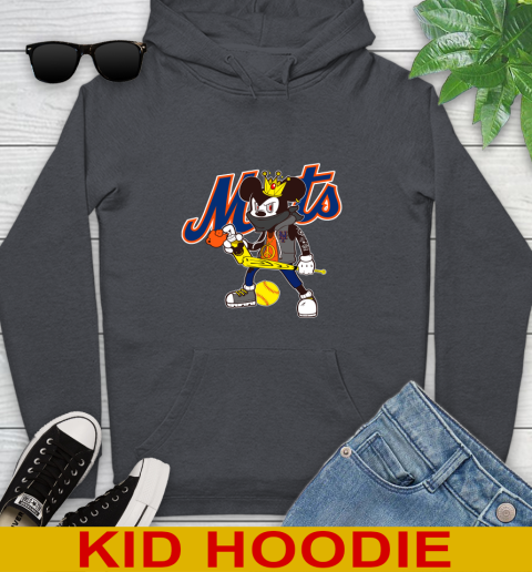 New York Mets MLB Baseball Mickey Peace Sign Sports Youth Hoodie 9