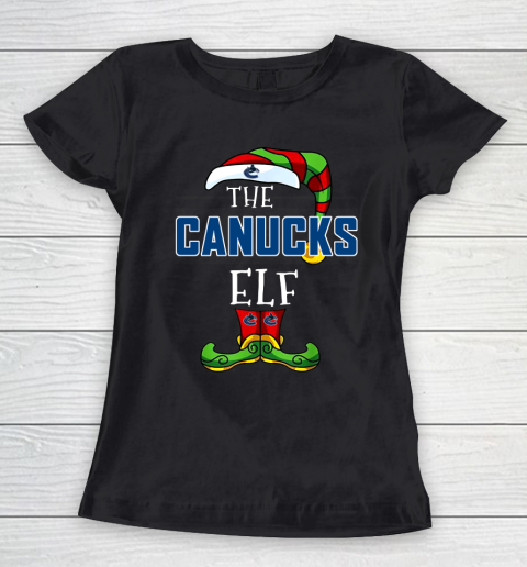 Vancouver Canucks Christmas ELF Funny NHL Women's T-Shirt