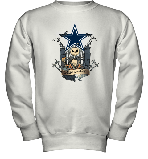 Dallas Cowboys Jack Skellington This Is Halloween NFL Youth Sweatshirt