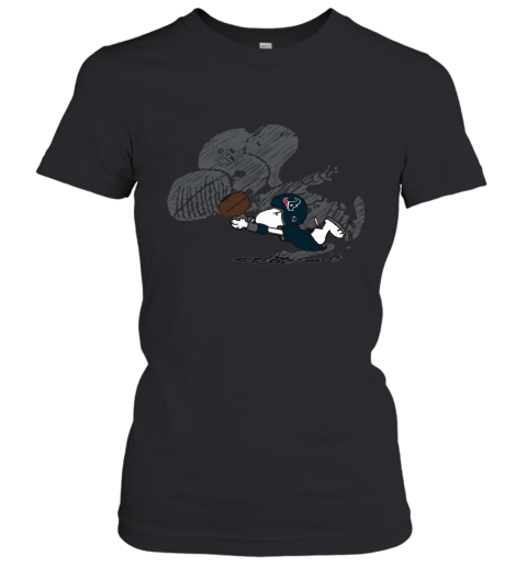 Houston Texans Snoopy Plays The Football Game Women's T-Shirt