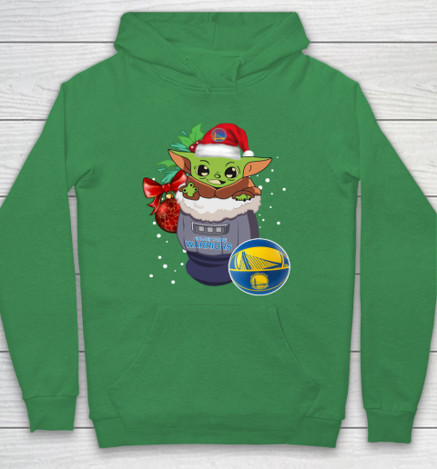Golden State Warriors Christmas Baby Yoda Star Wars Funny Happy NBA Hoodie 8