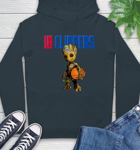 LA Clippers NBA Basketball Groot Marvel Guardians Of The Galaxy Hoodie 7