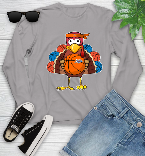 Oklahoma City Thunder Turkey thanksgiving day Youth Long Sleeve 5