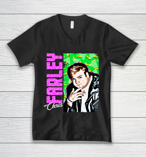 Chris Farley Nostalgia Graphic V-Neck T-Shirt