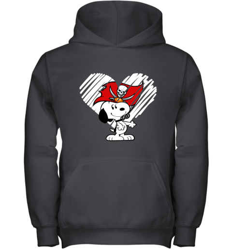 I Love Tampa Bay Buccanners Snoopy In My Heart NFL Youth Hoodie