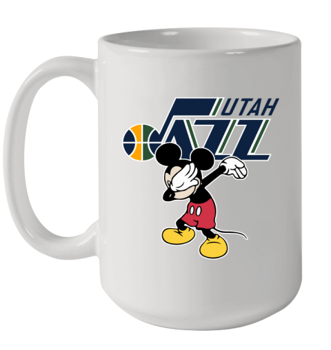 Utah Jazz NBA Basketball Dabbing Mickey Disney Sports Ceramic Mug 15oz