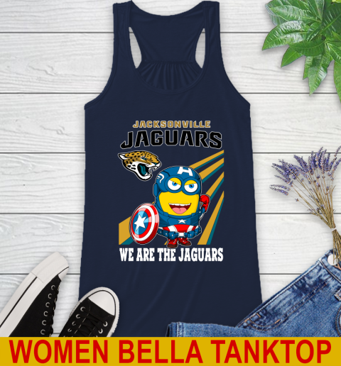 NFL Football Jacksonville Jaguars Captain America Marvel Avengers Minion Shirt Racerback Tank 9