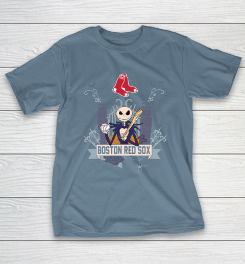 MLB Boston Red Sox Baseball Jack Skellington Halloween T-Shirt 6