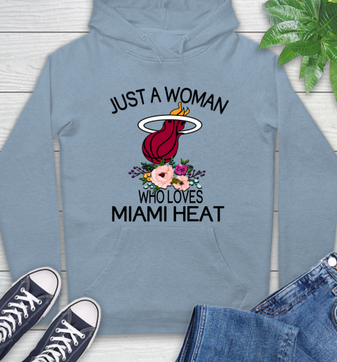NBA Just A Woman Who Loves Miami Heat Basketball Sports Hoodie 6