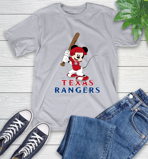 MLB Baseball Texas Rangers Cheerful Mickey Mouse Shirt T-Shirt 6