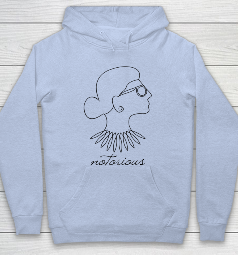 Notorious RBG Ruth Bader Ginsburg Profile Line Drawing Hoodie 5