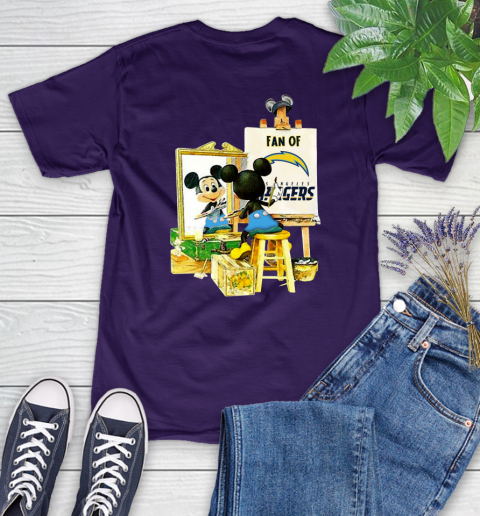 NFL Football Los Angeles Chargers Mickey Drawing Shirt 85