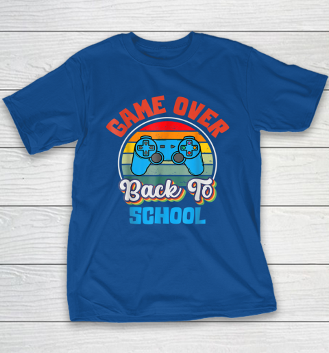 Back to School Funny Game Over Teacher Student Controller Youth T-Shirt 13