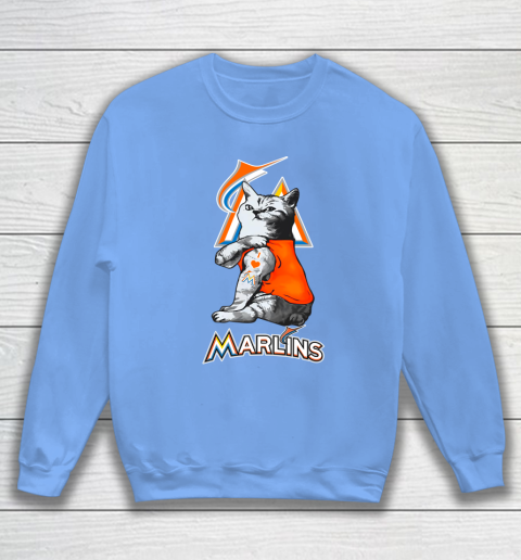 MLB Baseball My Cat Loves Miami Marlins Sweatshirt 8