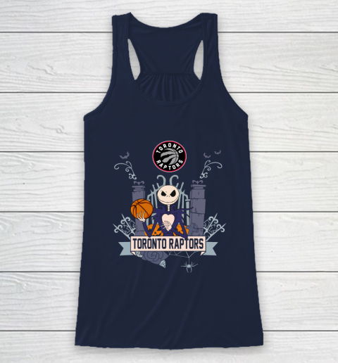 NBA Toronto Raptors Basketball Jack Skellington Halloween Racerback Tank 8