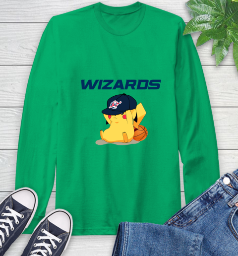 NBA Pikachu Basketball Sports Washington Wizards Long Sleeve T-Shirt 7