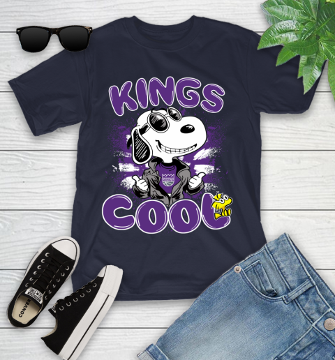 NBA Basketball Sacramento Kings Cool Snoopy Shirt Youth T-Shirt 2