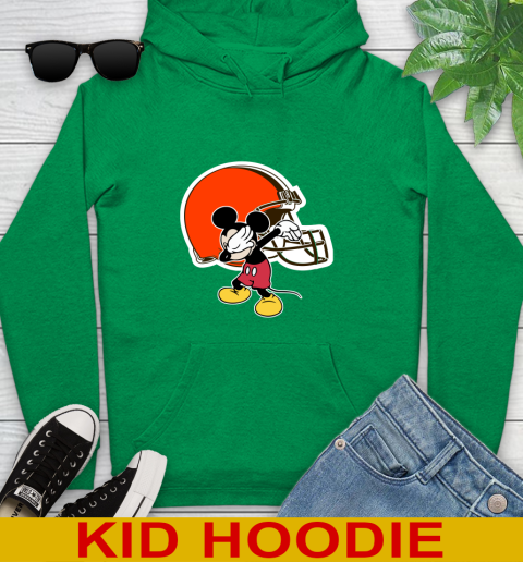 Cleveland Browns NFL Football Dabbing Mickey Disney Sports Youth Hoodie 8
