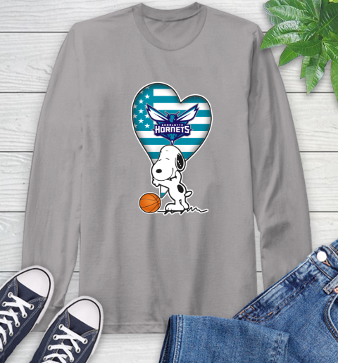 Charlotte Hornets NBA Basketball The Peanuts Movie Adorable Snoopy Long Sleeve T-Shirt 7 Charlotte Hornets NBA Basketball The Peanuts Movie Adorable Snoopy Long Sleeve T-Shirt - Image 7