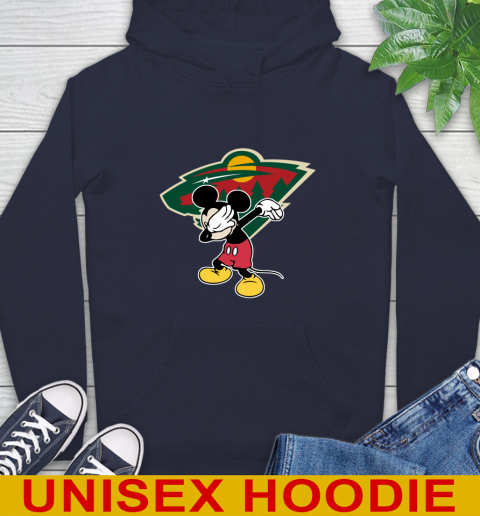 Minnesota Wild NHL Hockey Dabbing Mickey Disney Sports Hoodie 4