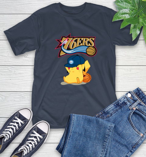 NBA Pikachu Basketball Sports Philadelphia 76ers T-Shirt 4