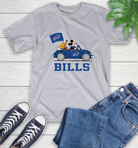 NFL Football Buffalo Bills Pluto Mickey Driving Disney Shirt - Itees Global