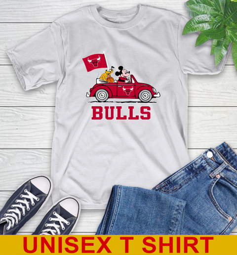 NBA Basketball Chicago Bulls Pluto Mickey Driving Disney Shirt T-Shirt 12