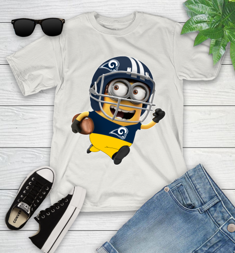 NFL Los Angeles Rams Minions Disney Football Sports Youth T-Shirt 12