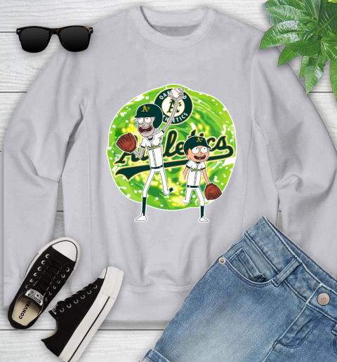 MLB Oakland Athletics Rick And Morty Baseball Sports Youth Sweatshirt 4