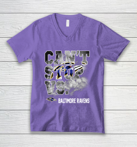 NFL Baltimore Ravens Can't Stop Vs V-Neck T-Shirt 8