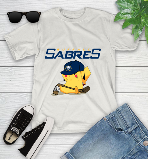 NHL Pikachu Hockey Sports Buffalo Sabres Youth T-Shirt 12