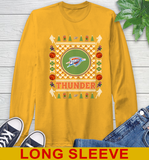 Oklahoma City Thunder Merry Christmas NBA Basketball Loyal Fan Long Sleeve T-Shirt 2