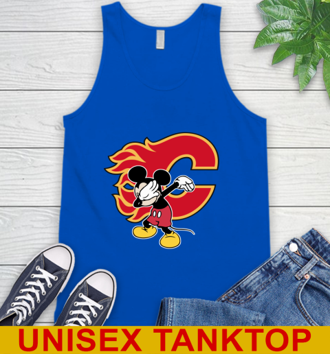Calgary Flames NHL Hockey Dabbing Mickey Disney Sports Tank Top 5
