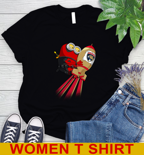 NHL Hockey Florida Panthers Deadpool Minion Marvel Shirt Women's T-Shirt