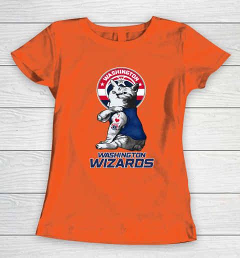 NBA Basketball My Cat Loves Washington Wizards Women's T-Shirt 3