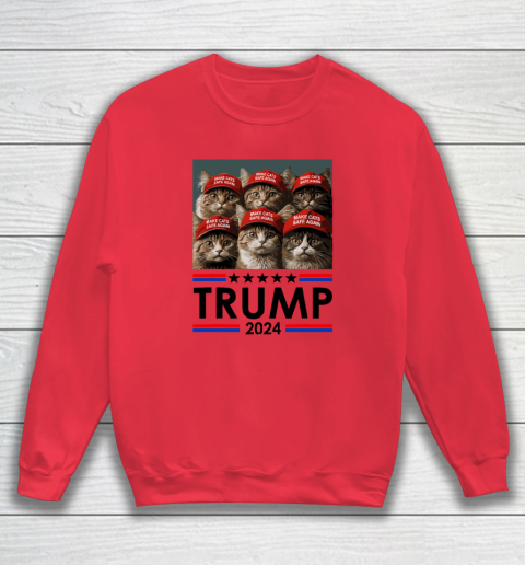 Donald Trump Make Cats Safe Again 2024 Debate Funny Sweatshirt 6