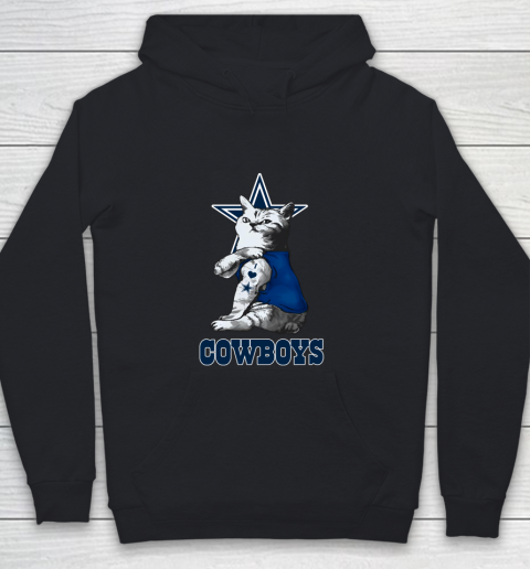 NFL Football My Cat Loves Dallas Cowboys Youth Hoodie