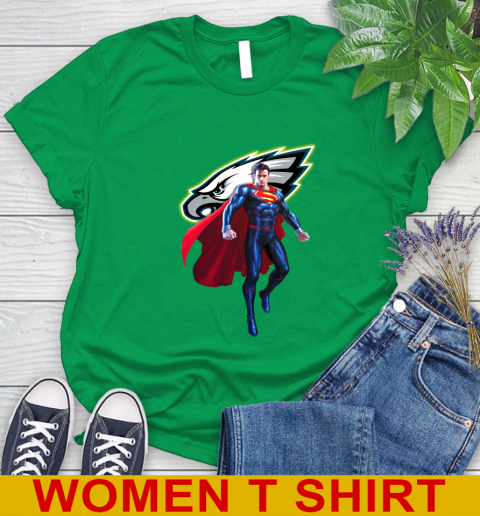 NFL Superman DC Sports Football Philadelphia Eagles Women's T-Shirt 6